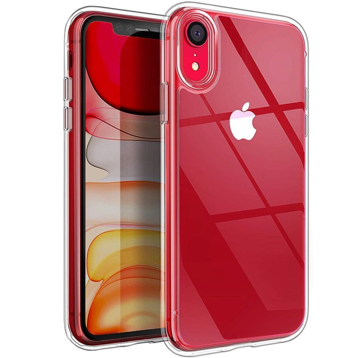 Husa unique confort optim clear compatibila apple iphone xr - transparent