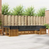 Cumpara ieftin Set de canapele de exterior 7 buc. 7-Locuri Natural si Antracit