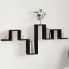 VidaXL Raft de perete, negru, 104,5x10x43 cm, lemn prelucrat 840724