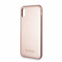 Husa Guess GUHCPXIGLRG iPhone XS X Rose Gold Iridescent foto