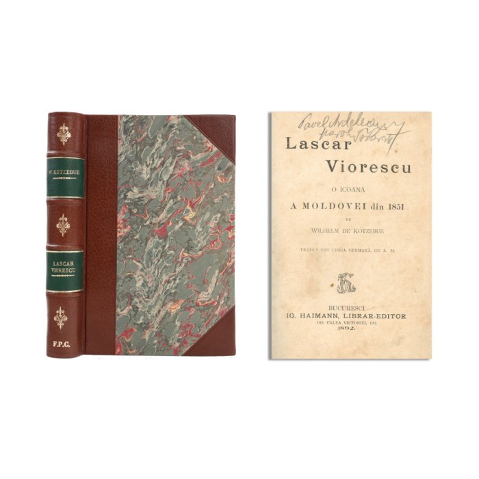 Wilhelm de Kotzebue, Lascar Viorescu. O icoană a Moldovei din 1851, 1892