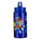 Sticlă de Apă Copii, Paw Patrol, Flip Top, Albastru, Aluminiu, Capacitate 0,5L