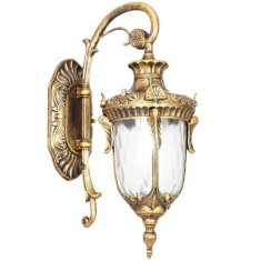 Felinar vintage, exterior, montaj pe perete, dulie E27, bec max 60w, 220V, bronz auriu
