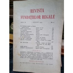 Revista Fundatiilor Regale - Anul II 1 August 1935 Nr. 8