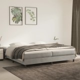 vidaXL Cadru de pat box spring, gri deschis, 200x200 cm, catifea