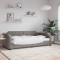vidaXL Pat de zi, gri taupe, 90x200 cm, material textil 354208