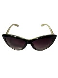Ochelari de soare dama, UV400, Plastic, Negru, Oem