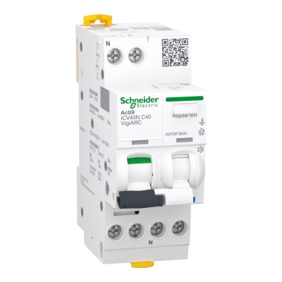 Diferential AFDD cu detectie arc electric 1P+N 40A C 30mA 6KA Schneider A9TDF3640 foto