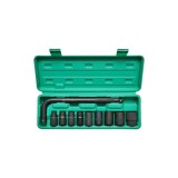 Trusa chei tubulare Cr-Mo 1/2 inch 10-24 mm cu prelungitor L, 10 piese