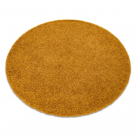 Covor SOFFI cerc shaggy 5cm aur, cerc 80 cm