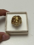 INEL AUR 14K - "GHIUL" Barbati - Cap de LEU - Marime Mare - Vintage - 15.5g - 460 lei/gr. !