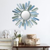 Cumpara ieftin Decoratiune de perete Metal Metal Art Mirror Sun, Multicolor, 75x5x75 cm