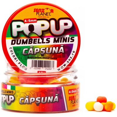 Pop Up Dumbell Senzor Planet Minis, Capsuna, 4-5mm, 10g foto