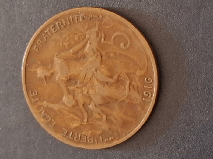 5 centimes 1916 franta