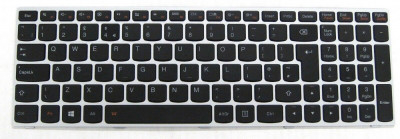 Tastatura Laptop, Lenovo, IdeaPad 500-15ISK, 500-15ACZ, 300-15ISK, 300-15IBR, 300-17ISK, iluminata, neagra, layout UK foto