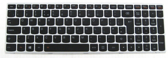 Tastatura Laptop, Lenovo, Flex 2 15, Flex 2 15D, B51-30, B51-35, B51-80, iluminata, neagra, layout UK