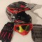 Set casca enduro+Ochelari+Manusi+Cagula marimea M(57-58 cm)