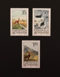 Serie Completă 3 Timbre Liechtenstein 1986 Faună Montană Căprioară Capră Neagră Cerb Neștampilate - A992