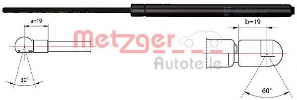 Amortizor portbagaj AUDI Q7 (4L) (2006 - 2015) METZGER 2110487