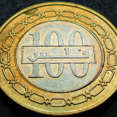 Moneda exotica bimetal 100 FILS - BAHRAIN, anul 2009 * cod 2790