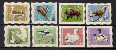1968 - Fauna din rezervatii naturale, animale, serie neuzata foto