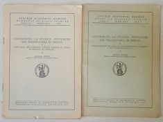 CONTRIBUTII LA STUDIUL POPULATIEI DIN TRANSILVANIA , IN TRECUT de STEFAN METES , VOLUMELE I - II , 1941 - 1942 , VEZI DESCRIEREA !