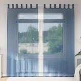 Gossi perdele voile cu buzunare pentru bare 2 buc albastru regal