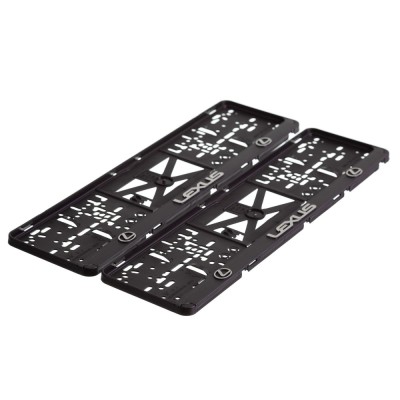 Set suport placute numar inmatriculare auto 3D (fata + spate) Lexus foto