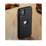 Husa de Protectie compatibila cu iPhone 14 Pro Max, piele ecologica, Black, Oem