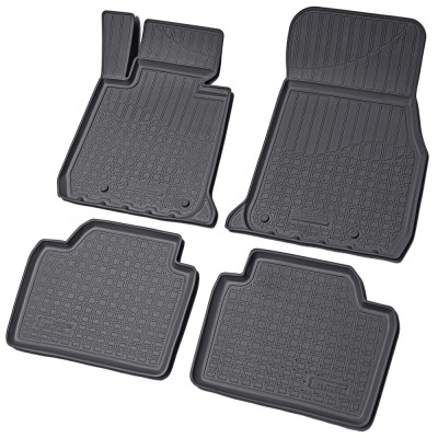 Set de 4 covorase cauciuc 3D stil tavita premium pentru BMW Seria 3 F30, F31, F35 2011-2019 foto