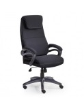 Scaun directorial HM Sidney, Ergonomic, Cadru Polipropilena, Tapiterie Stofa, Suport lombar, Inaltime ajustabila, 110 kg, 125x65x43 cm, Negru