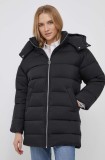 United Colors of Benetton geaca femei, culoarea negru, de iarna, oversize