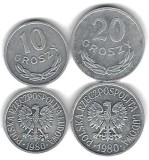 POLONIA LOT Nr 2 / : 2 buc , 10 + 20 groszy 1980