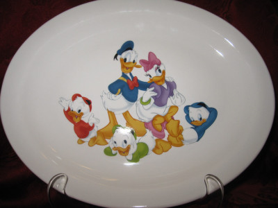 PLATOU PORTELAN DISNEY DECOR RATOIUL DONALD DUCK CU FAMILIA 29 CM foto