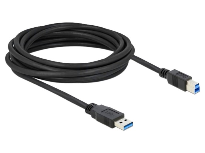 Cablu USB A-USB B, aurit, 5m