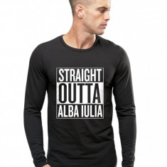 Bluza barbati neagra - Straight Outta Alba Iulia - XL