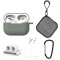 Set extins 5 in 1 pentru protectia castilor Apple Airpods Pro, culoarea verde inchis