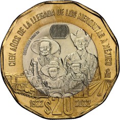 Mexic 20 Pesos 2022 ( Centenarul sosirii menoniților &icirc;n Mexic) KM-999 UNC !!!