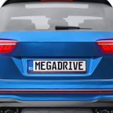 Cumpara ieftin Suport Numar Inmatriculare Metalizat Graphite, Mega Drive