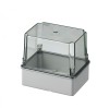 Doza aplicata transparenta 150x110x140mm IP56 inalta pentru distributie jonctiune ABS rezistenta UV fara presetupe margini netede, Elettrocanali