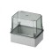 Doza aplicata transparenta 150x110x140mm IP56 inalta pentru distributie jonctiune ABS rezistenta UV fara presetupe margini netede