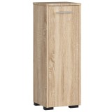 Dulap de baie tip baza, cu usa reversibila si raft interior, PAL 16 mm, 30x30x85 cm, stejar sonoma Household NewTrend