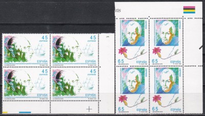 Spania 1993 - Exploratori și Navigatori, Bloc de 4, MNH foto