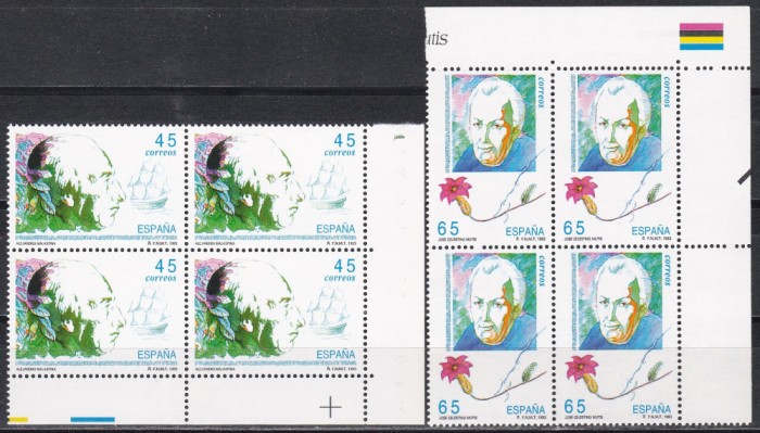 Spania 1993 - Exploratori și Navigatori, Bloc de 4, MNH