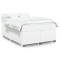 vidaXL Pat box spring cu saltea, alb, 140x190 cm, piele ecologică 3286121