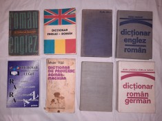 Pachet 8 dictionare vechi - diverse limbi - foto