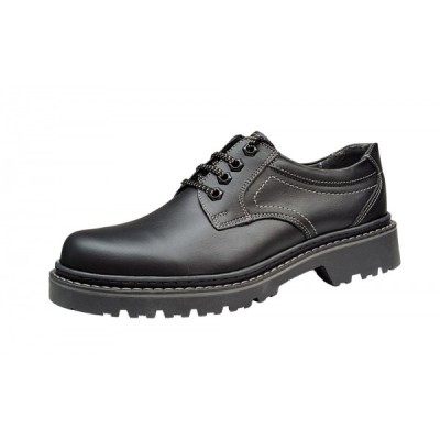 Bocanci barbati model semi din piele naturala Negru, Army Troops foto