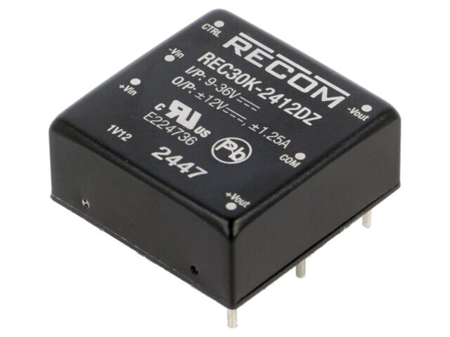 Convertor DC/DC RECOM 30W 9-36V la 12V/-12V