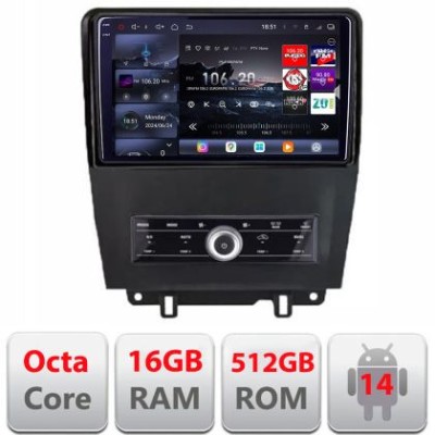 Navigatie Ford Mustang intre anii 2009-2014 Android radio gps internet 8 core QLED 2K 16+512 360 Edotec CarStore Technology foto