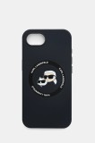 Karl Lagerfeld husă pentru telefon iPhone 16e culoarea negru, KLHMPSE4SKCHTCK